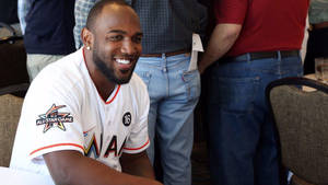 Smiling Marcell Ozuna Wallpaper