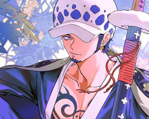 Smirking Trafalgar Law One Piece One Eye Wallpaper