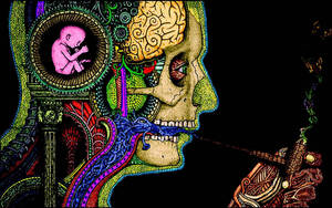 Smoker Psychedelic Abstract Wallpaper