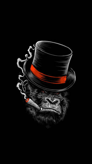 Smoking Gorilla Iphone Wallpaper