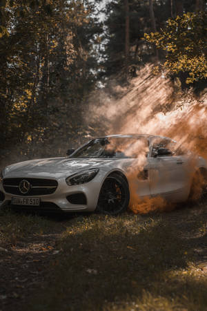 Smoking Mercedes Amg Iphone Wallpaper