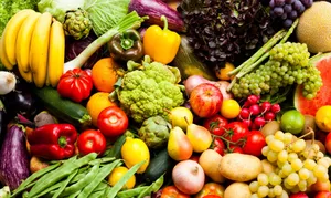 Smorgasbord Of Fruits And Vegetables Wallpaper
