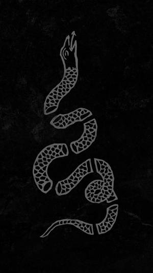 Snake In Pieces Outline Phone Wallpaper