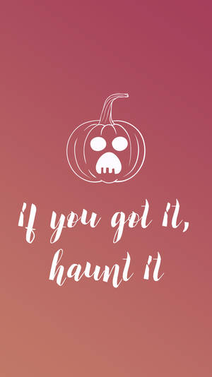 Snarky Minimalist Halloween Phone Wallpaper