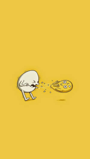 Sneezing Egg Funny Meme Wallpaper