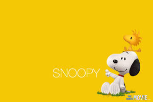 Snoopy And Woodstock Yellow Wallpaper