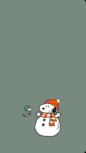 Snoopy As Snowman Peanuts Christmas Wallpaper