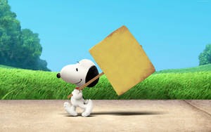 Snoopy Holding Placard Wallpaper