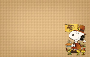Snoopy In Thanksgiving Wallpaper
