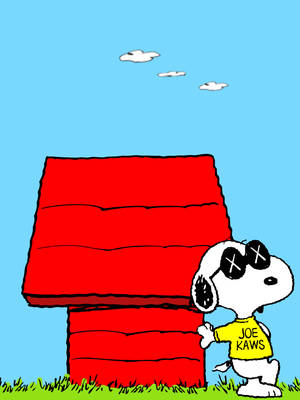 Snoopy Leaning On Kennel Wallpaper