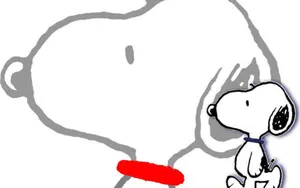 Snoopy Walking With Close-up Wallpaper