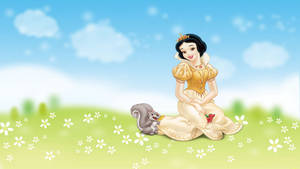 Snow White And Squirrel Wallpaper