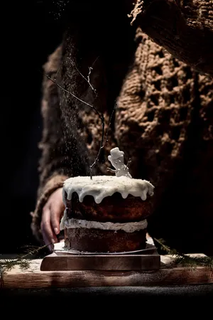 Snowman Cake Decoration Wallpaper