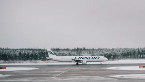 Snowy Airport Runway Wallpaper