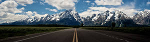 Snowy Mountain Alps Dual Monitor Wallpaper