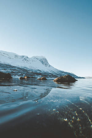 Snowy Mountain Iphone Landscape View Wallpaper