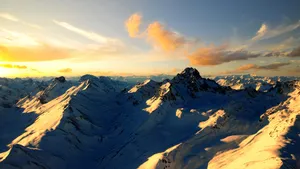 Snowy Mountain Peaks Wallpaper