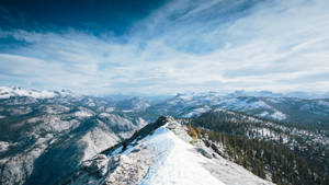 Snowy Yosemite Mountain Wallpaper