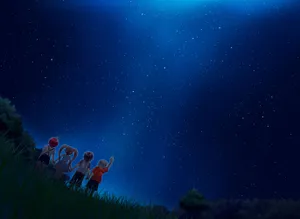 Soaring Through The Skies Of A Wondrous Anime Land Wallpaper