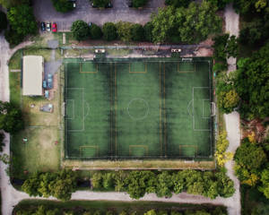 Soccer Field Aerial View Wallpaper
