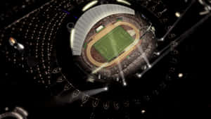 Soccer Match In A Beautiful Stadium Wallpaper