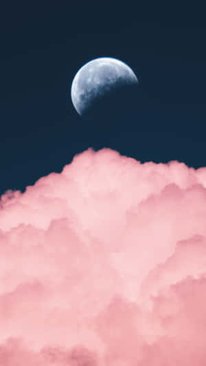 Soft And Dream-like: A Pastel Pink And Blue Aesthetic Wallpaper Wallpaper