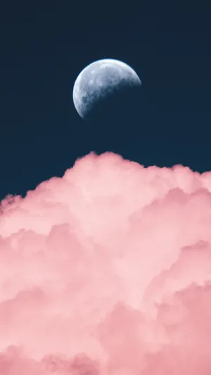 Soft And Dream-like: A Pastel Pink And Blue Aesthetic Wallpaper Wallpaper