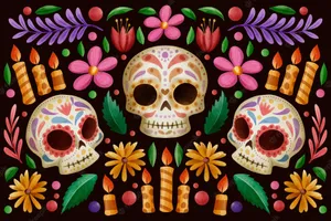 Soft Colors For Day Of The Dead Wallpaper