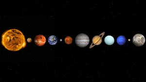 Solar System In A Row Wallpaper
