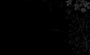 Solid Black 4k Plant Drawings Wallpaper
