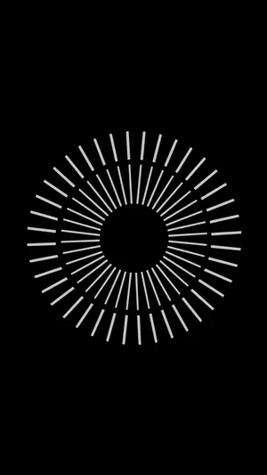 Solid Black 4k White Bars In Circle Wallpaper