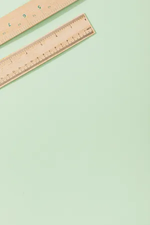 Solid Pastel Color Green Wooden Ruler Wallpaper