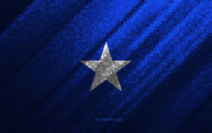 Somalia Flag Geometric Mosaic Wallpaper