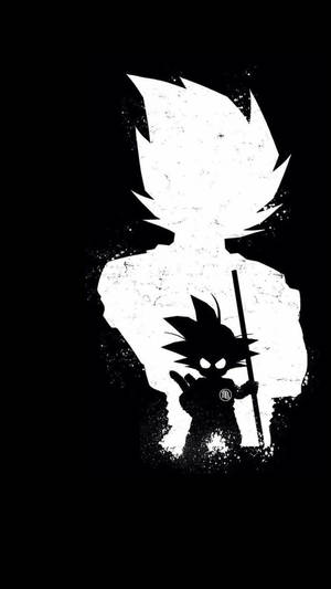 Son Goku Dragonball Anime Black And White Iphone Wallpaper