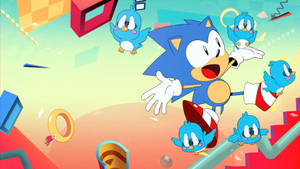Sonic The Hedgehog And Flicky Birds Wallpaper