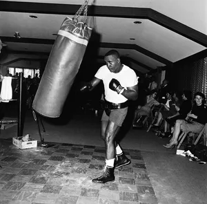 Sonny Liston With Punching Bag Wallpaper