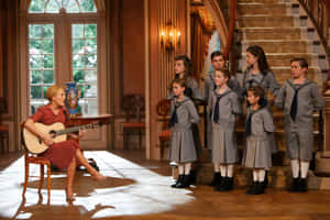 Sound Of Music Guitar Lesson Scene Wallpaper