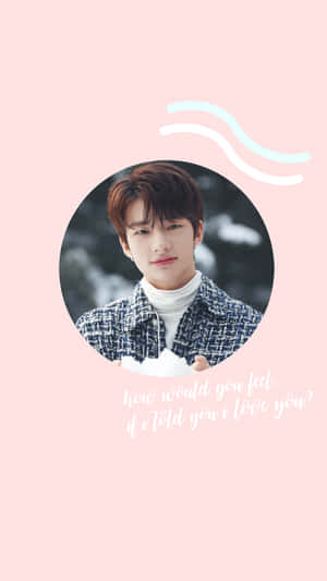 South Korean Rapper Hyunjin Pastel Pink Aesthetic Wallpaper