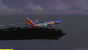 Southwest Airlines Above Island Wallpaper