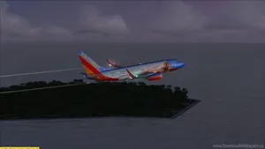 Southwest Airlines Above Island Wallpaper