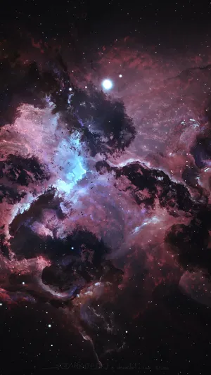 Space Aesthetic Sky And Moon Wallpaper