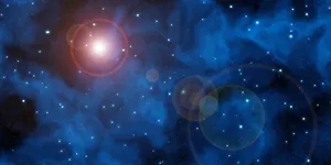 Space Blue Nebula With Stars Wallpaper