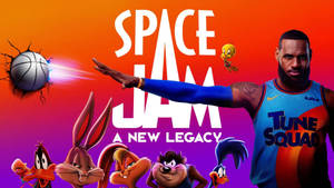 Space Jam Gradient Movie Poster Wallpaper