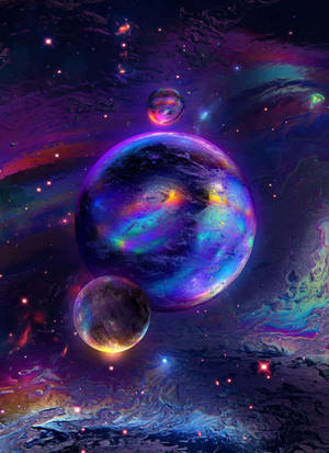 Space Rainbow Aesthetic Galaxy Wallpaper