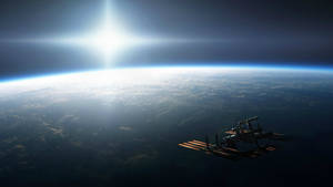 Space Satellite Earth Surface Wallpaper