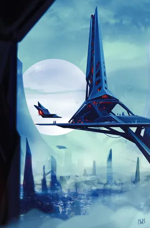 Space Station, City, Sci-fi, Future, Art Wallpaper