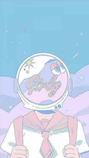 Space-themed Pretty Aesthetic Wallpaper