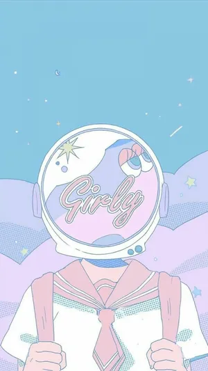 Space-themed Pretty Aesthetic Wallpaper