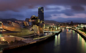 Spain Guggenheim Bilbao Aerial Wallpaper