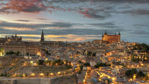 Spain Toledo Evening Cityscape Wallpaper